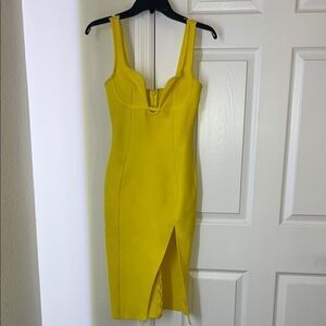 Bright Yellow Bodycon Dress
